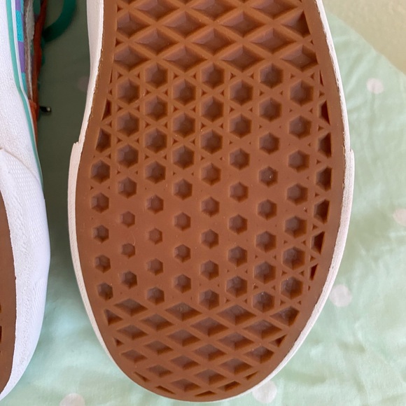 Vans Sk8-Hi Orange and Checkered Sneakers Womens size 8 - Picture 16 of 16